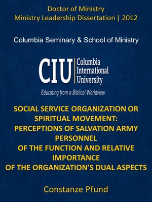cover image of SOCIAL SERVICE ORGANIZATION OR SPIRITUAL MOVEMENT:
